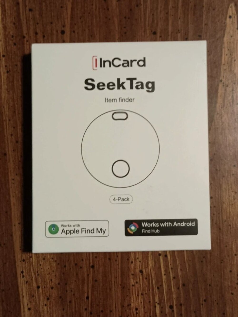 Incard Seektag 4-Pack - NEW // Air Tracker Tracking Key Wallet Finder Device
